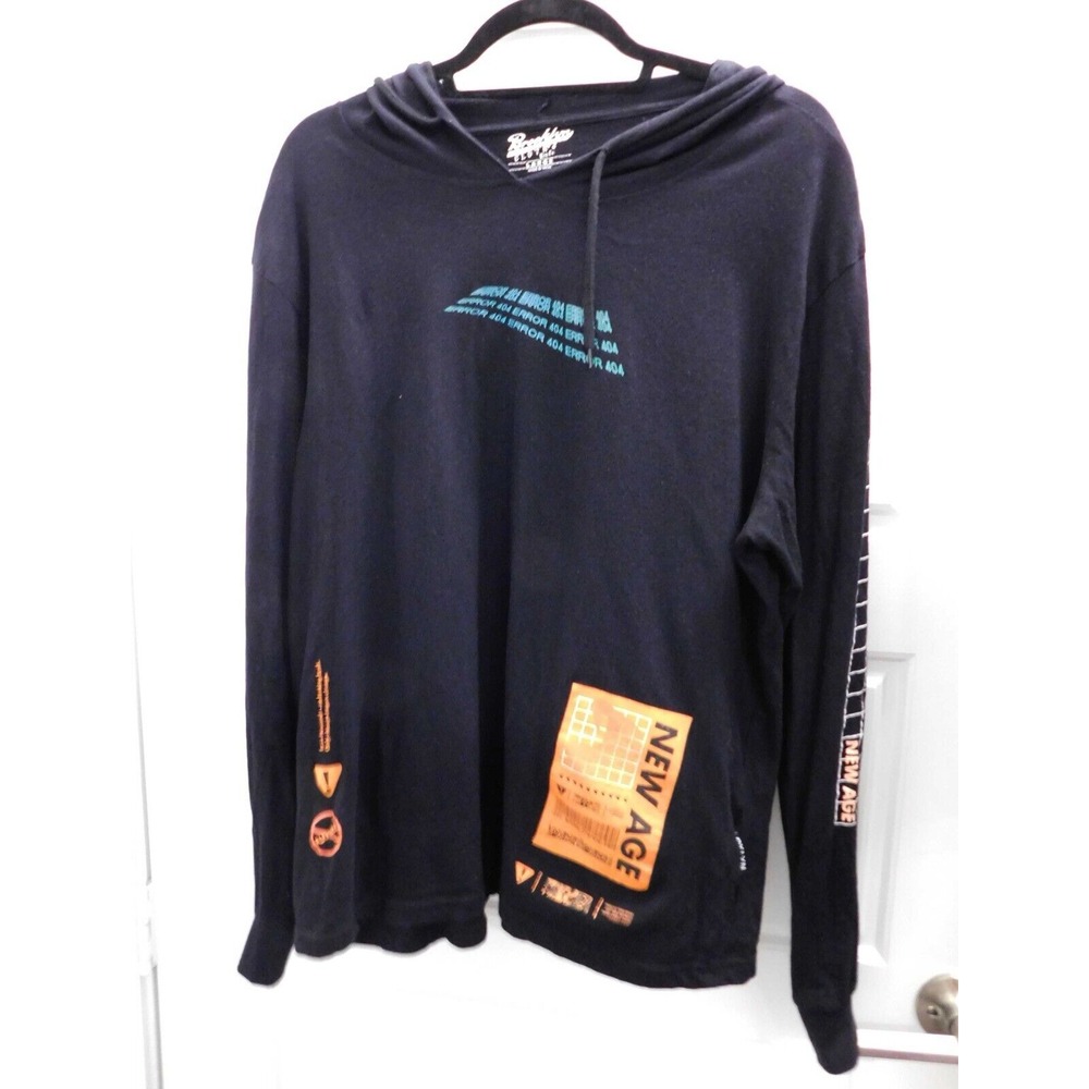 Brooklyn Cloth Mfg Co Error 404 New Age Black Hoodie Size‎ L